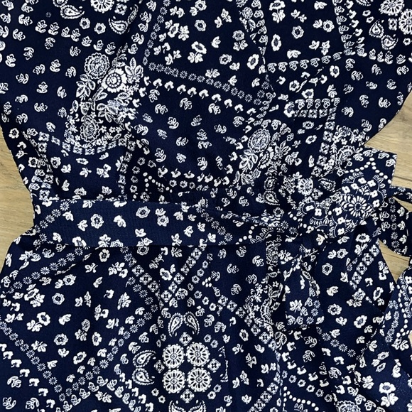 Blue and White Patterned Jumpsuit, Size Medium - Picture 5 of 15
